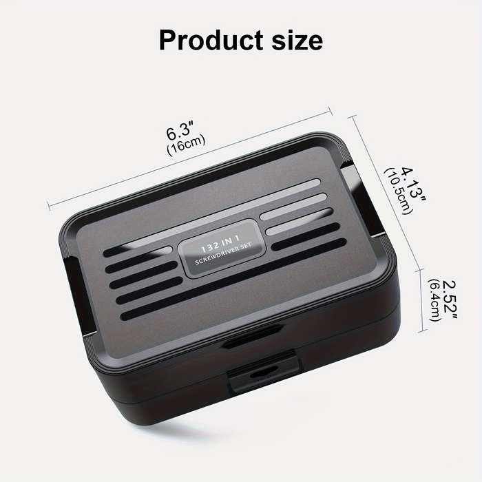 Screwdriver Bit Tool Set Color Black 132 In 1