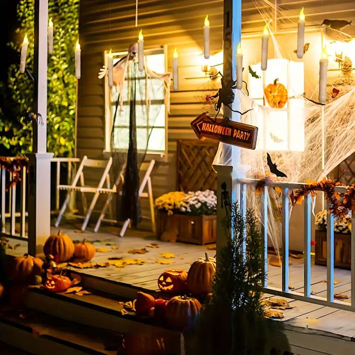 Halloween Decorations Model Halloween Hanging Candle Lamps Quantity 12Pcs