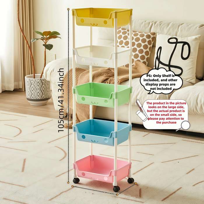 Storage And Organizationmodel Five Layer Storage Shelf