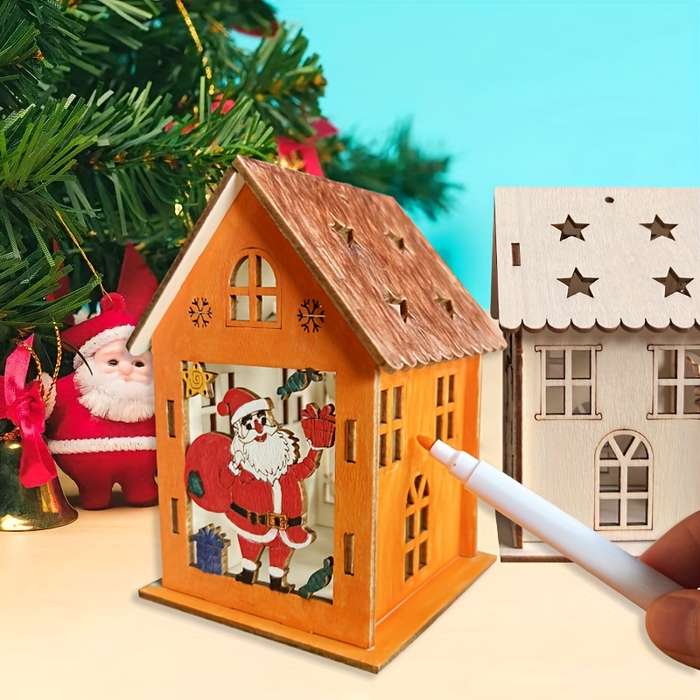 Building Toy Architectural Model Toy Set Items Holiday Season House 6 Pack