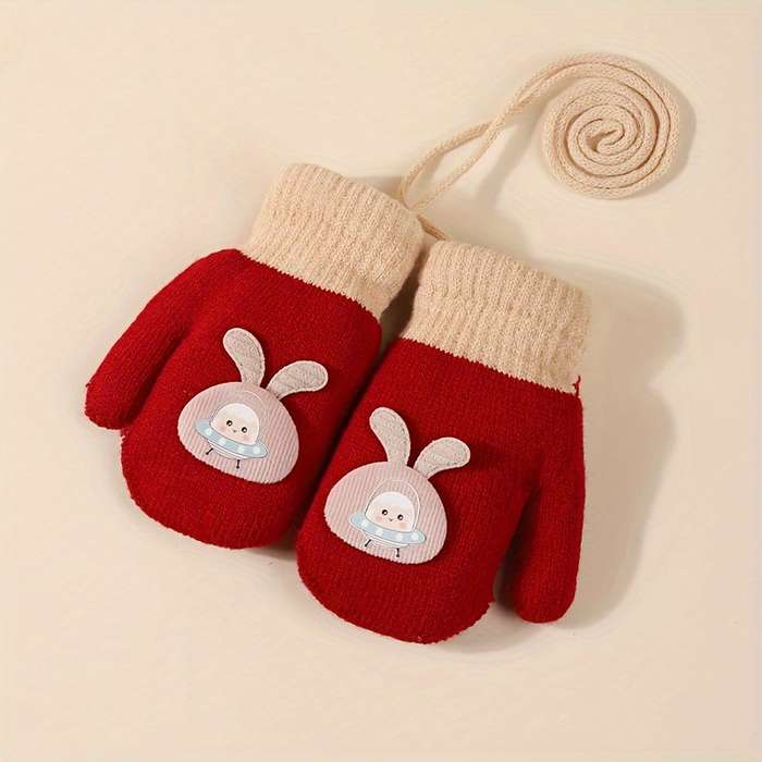 Winter Gloves Color Light Grey Size 0 To 3Y