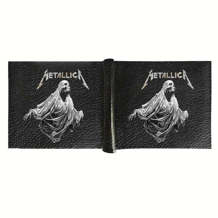 1pc Vintage Band Music Art Men's Faux Leather Simple Style Wallet Multifunctional Short Bifold