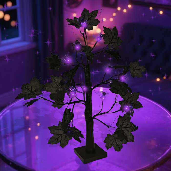 Halloween Decorations Color Spider Tree Light