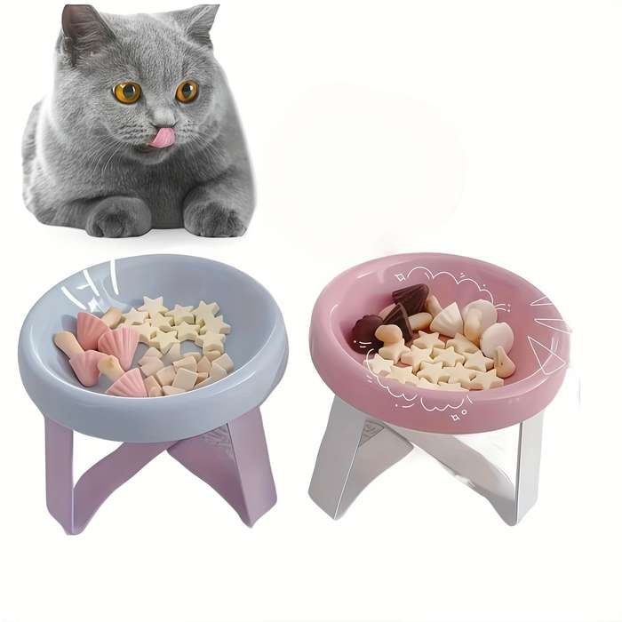 Pet Supplies Color 6Pcs Random Styles 3 Holders  Add   3 Cat Bowls