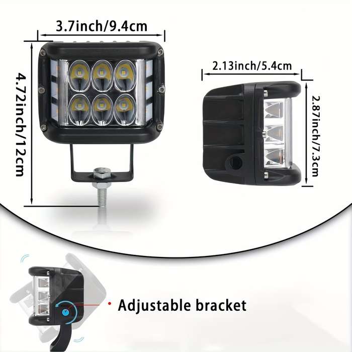 1pc 4Inch LED Work Light High Brightness Yellow-White Light Combination Beam 12-24V