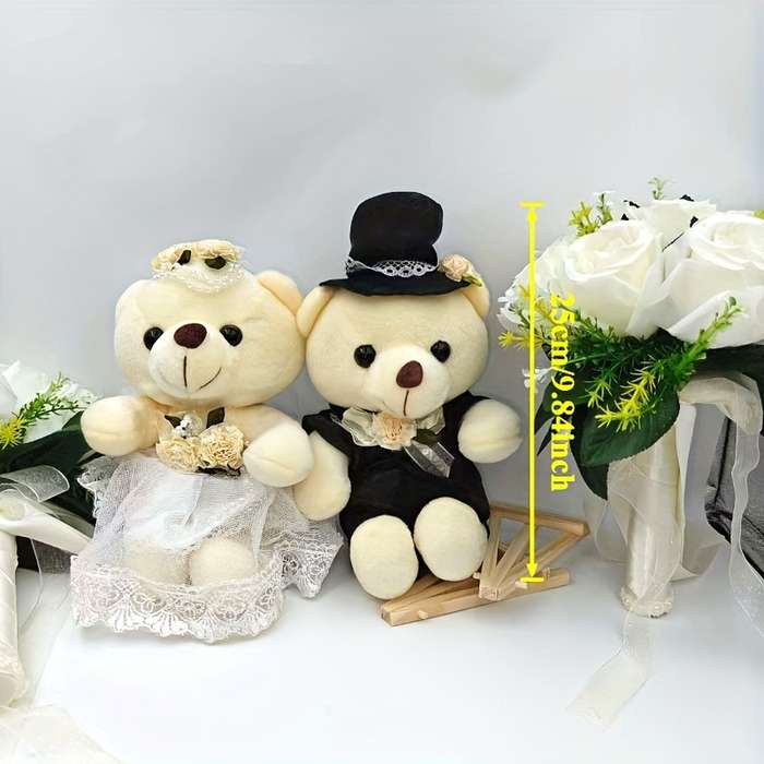 Toy Doll Color Couple Bear Quantity 2Pcs