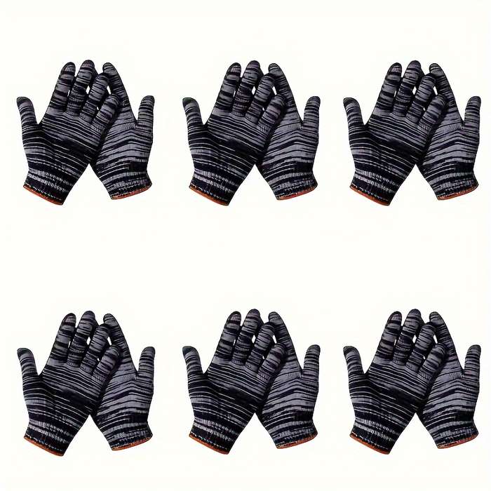 Work Gloves Color 12Pcs  Six Pairs