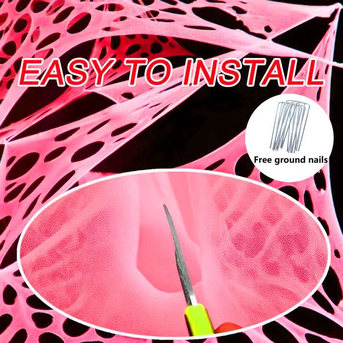Halloween Decorations Items Size M Pink Mesh
