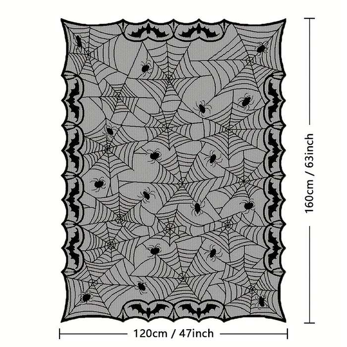 Halloween tablecloth decoration color Black size 120x160cm 47x63in