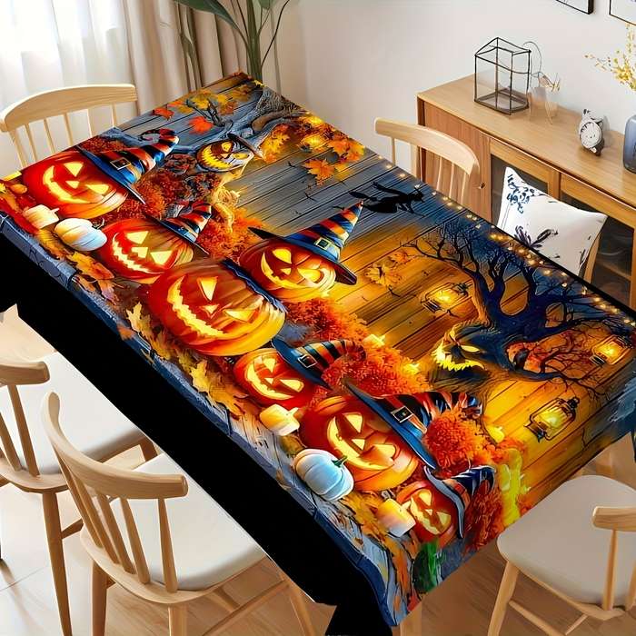 Halloween tablecloth decoration size 55.1 x 70.8in or 140 x 180cm