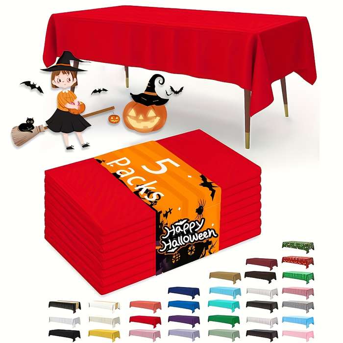 Halloween tablecloth decoration color Black Tablecloth Pack of 5 size 137 x 274