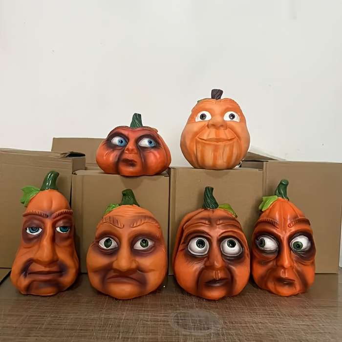 Halloween Decorations Color 6 Pumpkins
