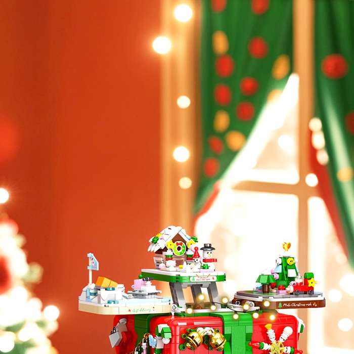 Building Toy Architectural Model Toy Set Model Holiday Season Box 1100Pcs