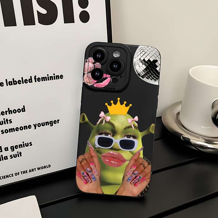 1Pc Black For iPhone 7 Art Shrek Phone Case