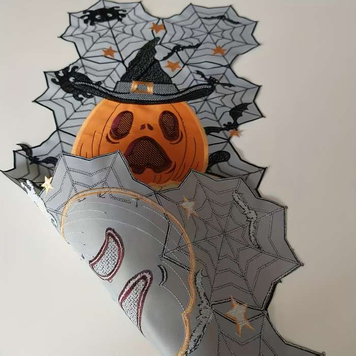 Halloween tablecloth decoration size 38 x 88 38.0 x 88.01cm Black