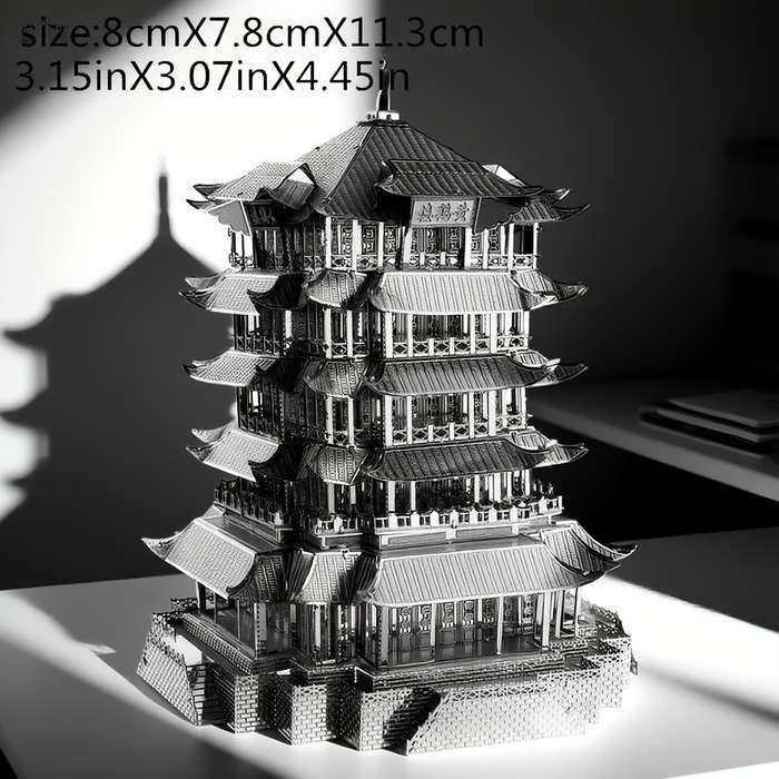 Building Toy Architectural Model Toy Set Items Yellow Crane Tower