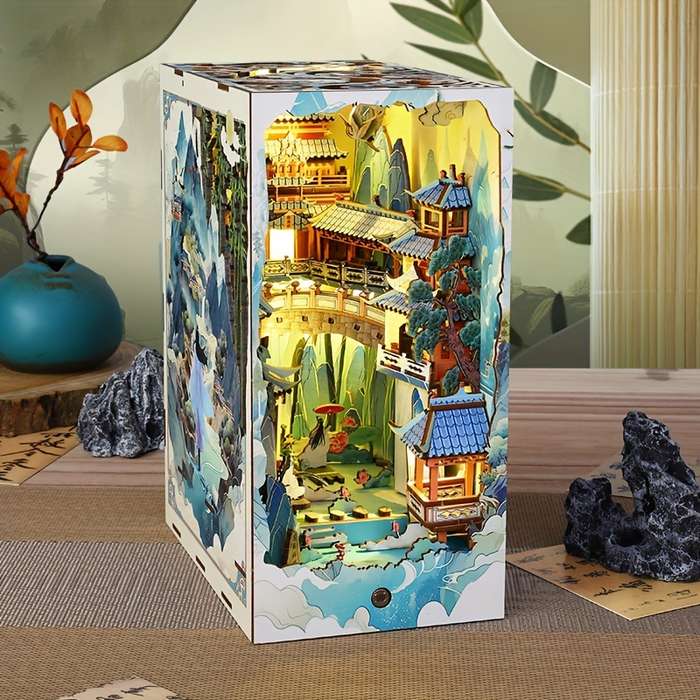 Building Toy Architectural Model Toy Set Style Penglai Wonderland