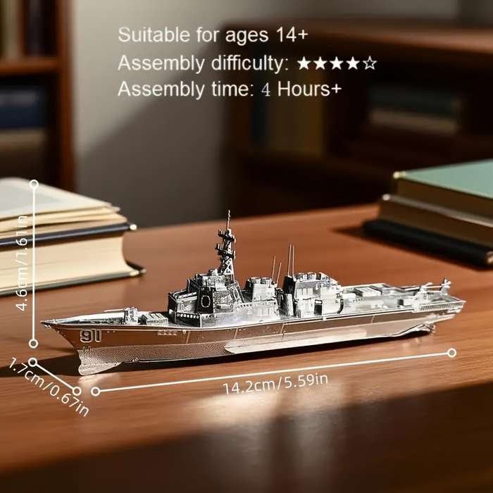 3D Jigsaw Puzzle Model Ship Style Silvery Ship