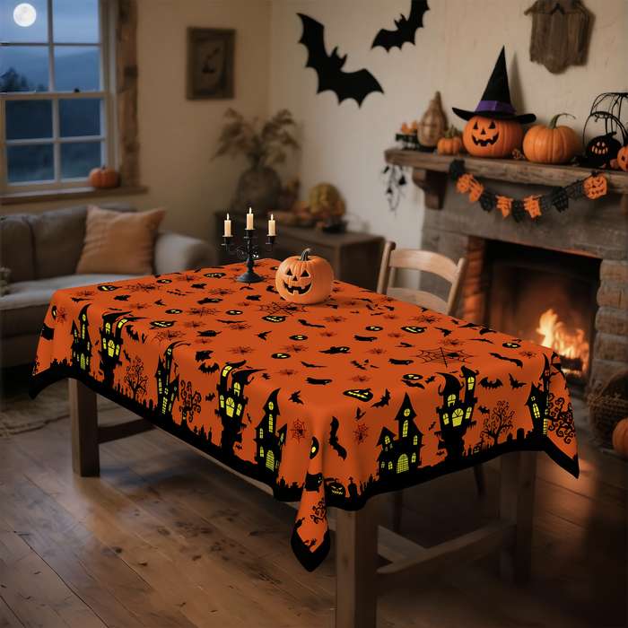 Halloween tablecloth decoration size 60x102in 152x259cm or Rectangle