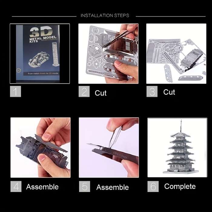Building Toy Architectural Model Toy Set Items Five Storied Pagoda
