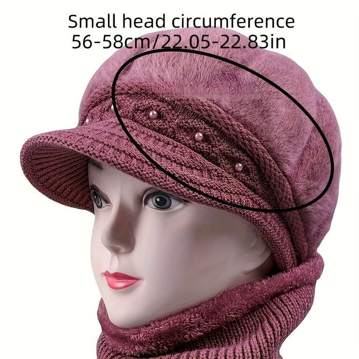 Winter Hat Color Black Hat Add Scarf