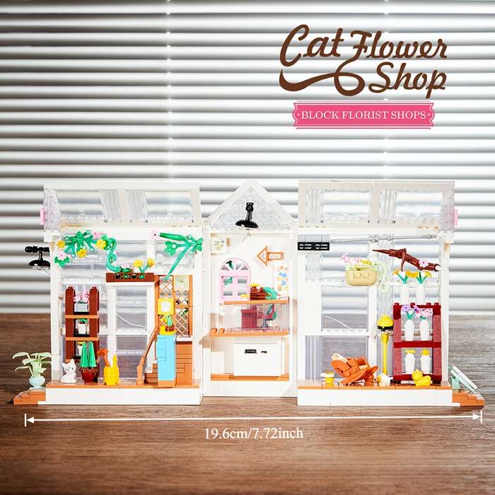 Building Toy Architectural Model Toy Set Style Flower Shop