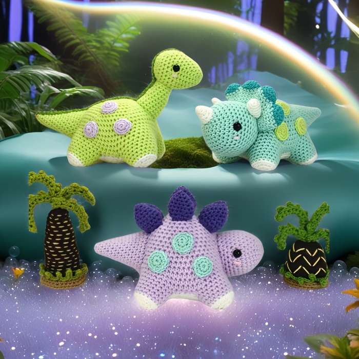 Toy Dolls Model YB051 three dinosaurs