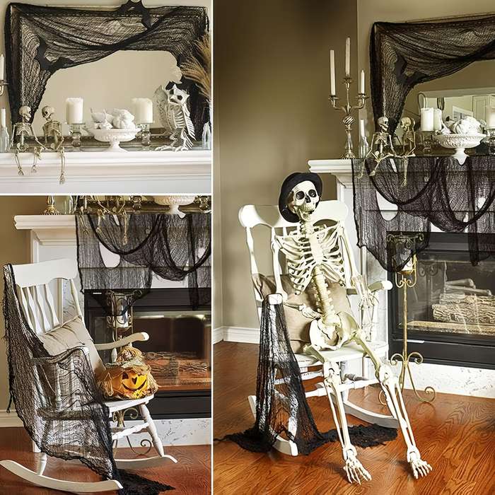 Halloween tablecloth decoration Items Horror Cloth 6 Piece Set
