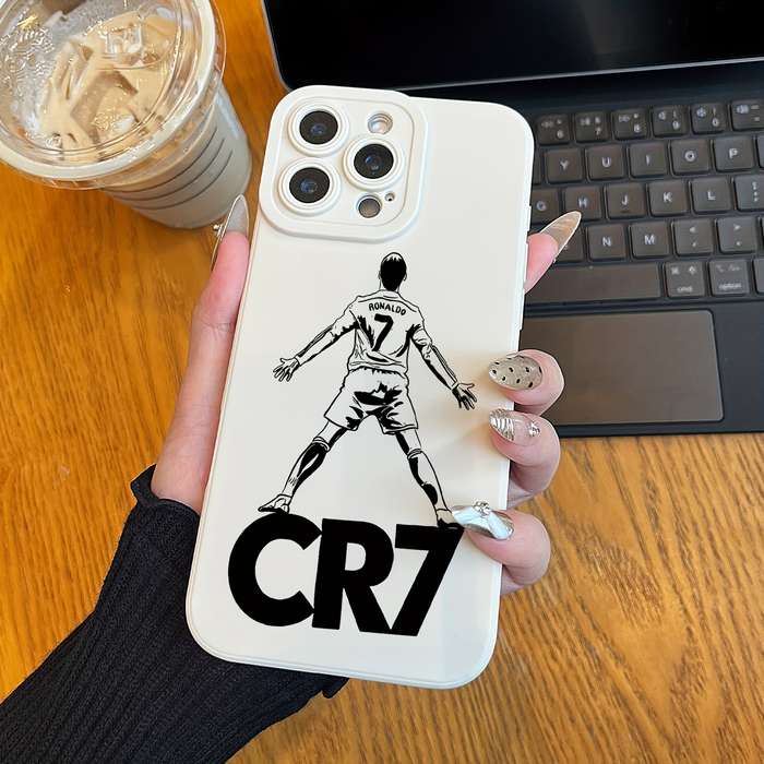 1Pc Black For iPhone X Angel Eyes CR7 Phone Case