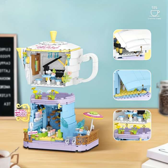 Building Toy Architectural Model Toy Set Model Mocha Pot Building Blocks