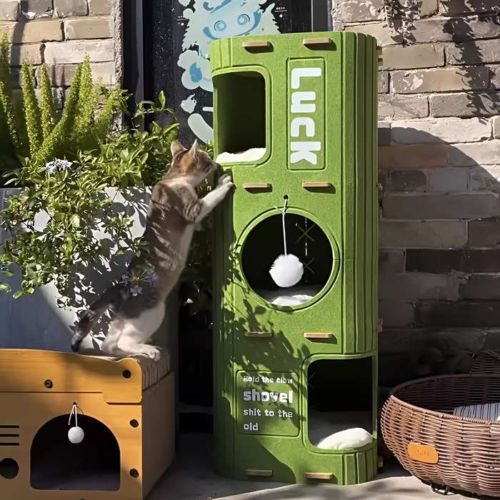 Pet supplies color Green Model Multi    hole 3    layer Cat Climbing Frame