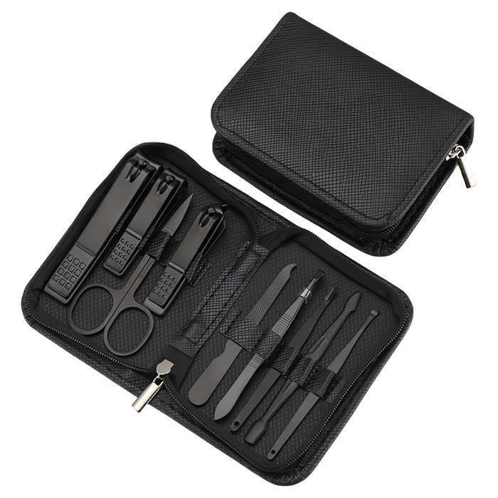 9pcs set Professional Manicure  Pedicure Kit Stainless Steel Nail Clippers Tweezers Scisso