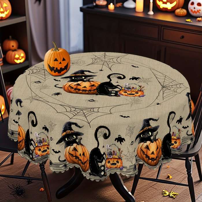 Halloween tablecloth decoration size Rectangle 60x102In 152x260cm add 4pcs Self adhesive
