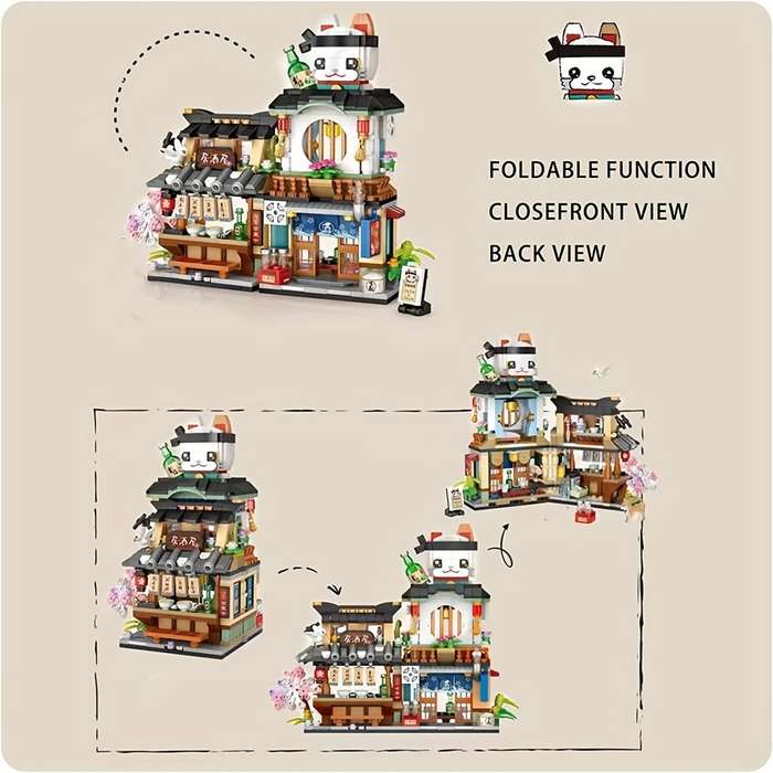 Building Toy Architectural Model Toy Set Style Restaurant