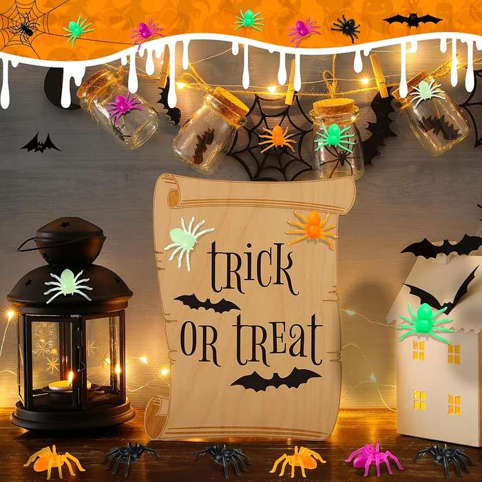 Halloween Decorations Color 200Pcs Mixed Color Spider