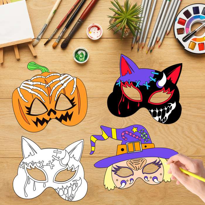 Halloween Decorations Items Halloween Coloring Quantity 24Pcs