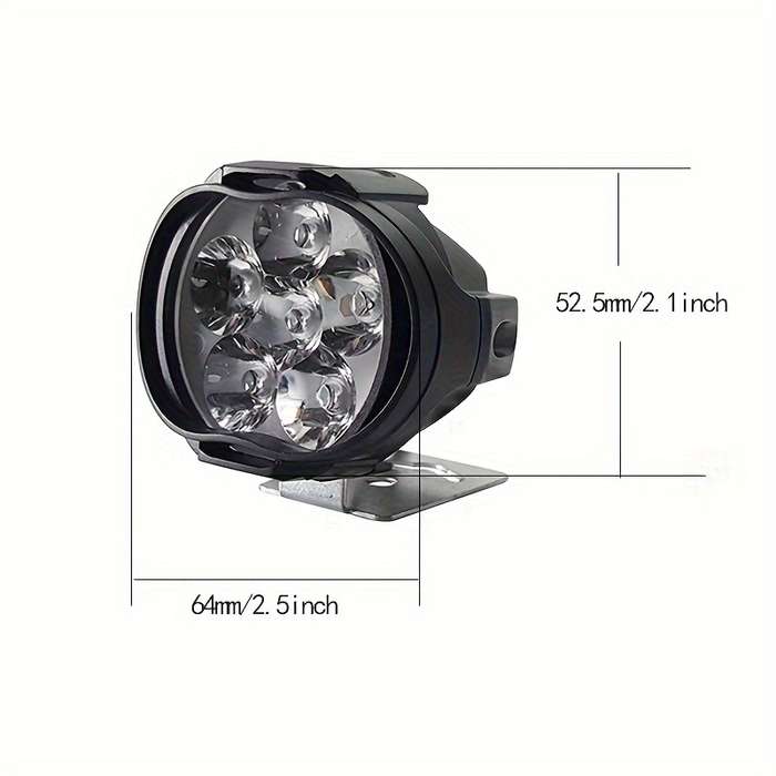 2pcs Bright White Light 6000K 6 LED Beads for Car Daytime Running Lights Scooter Fr