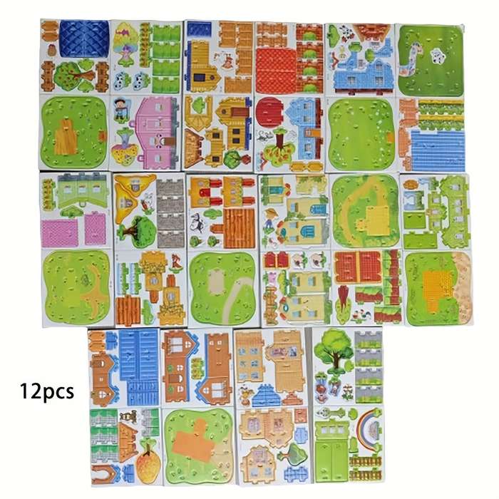 Building Toy Architectural Model Toy Set Quantity 12Pcs