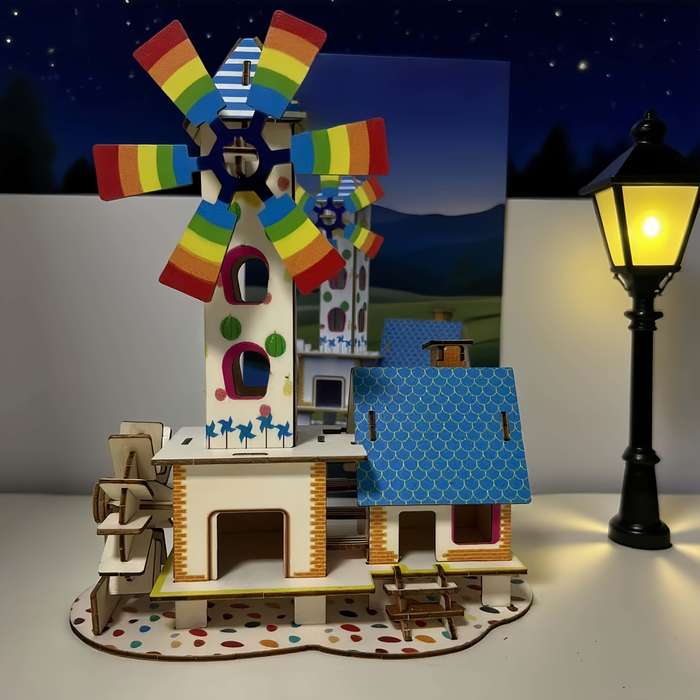 Building Toy Architectural Model Toy Set Items Windmill House