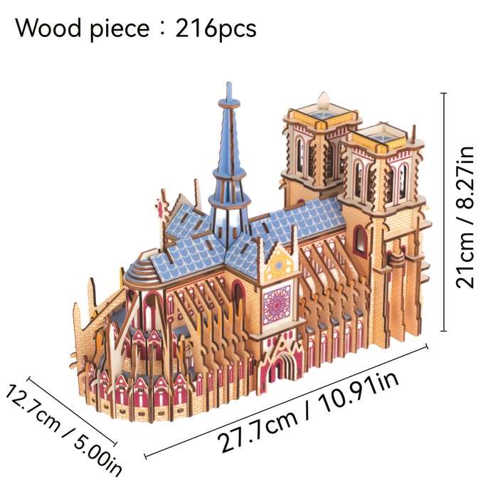 Building Toy Architectural Model Toy Set Style Notre Dame De Paris