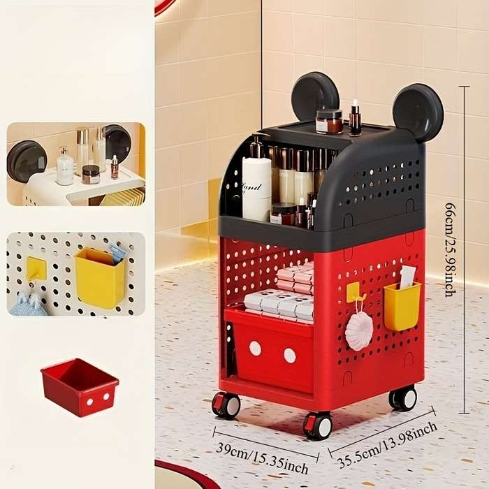 Storage And Organizationcolor Black And Red 2 Layer Standing Model