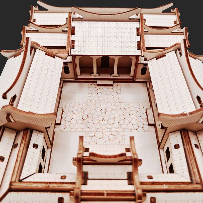 Building Toy Architectural Model Toy Set Items Countryside Courtyard