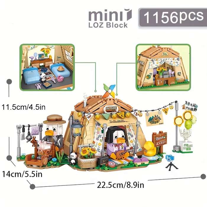 Building Toy Architectural Model Toy Set Style Tent Camping