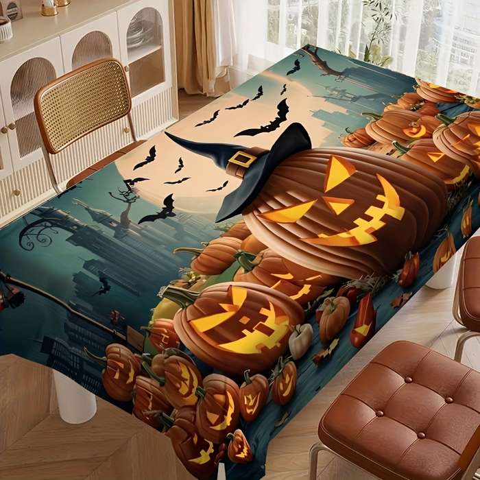 Halloween tablecloth decoration size 55.1 x 70.8in or 140 x 180cm