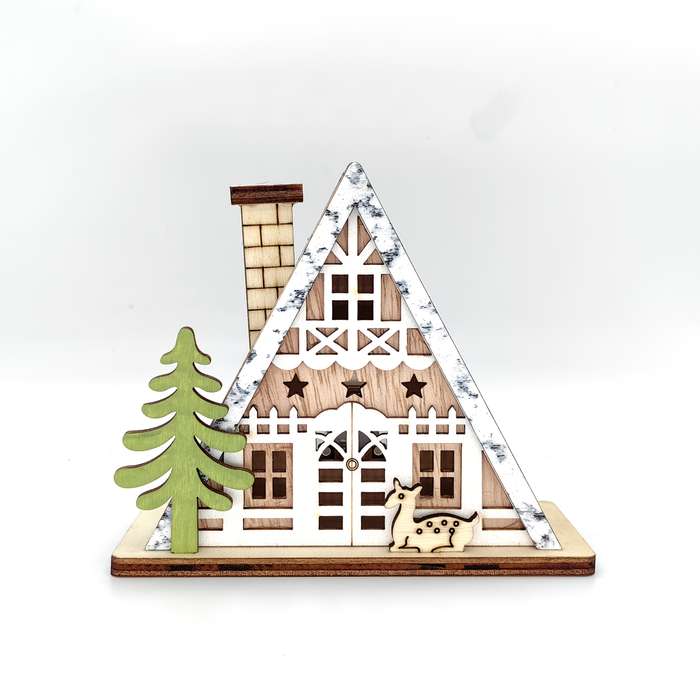 Building Toy Architectural Model Toy Set Items White Little House