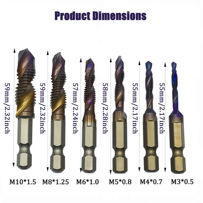 Screwdriver Bit Tool Set Color 6Pcs Purple