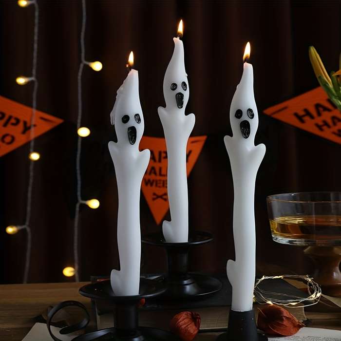 Halloween Decorations Color 2 White Ghost Sticks