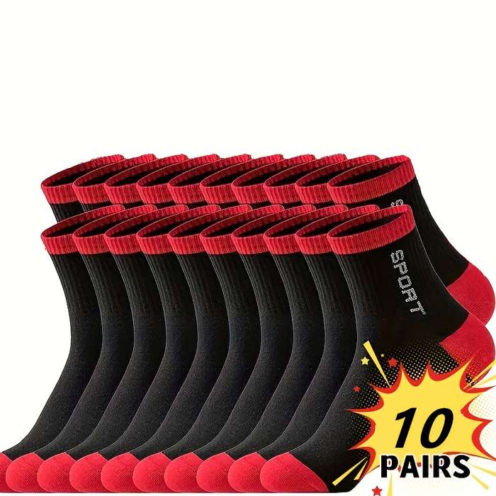 10 Pairs Mix Colors One Size High Elastic Socks