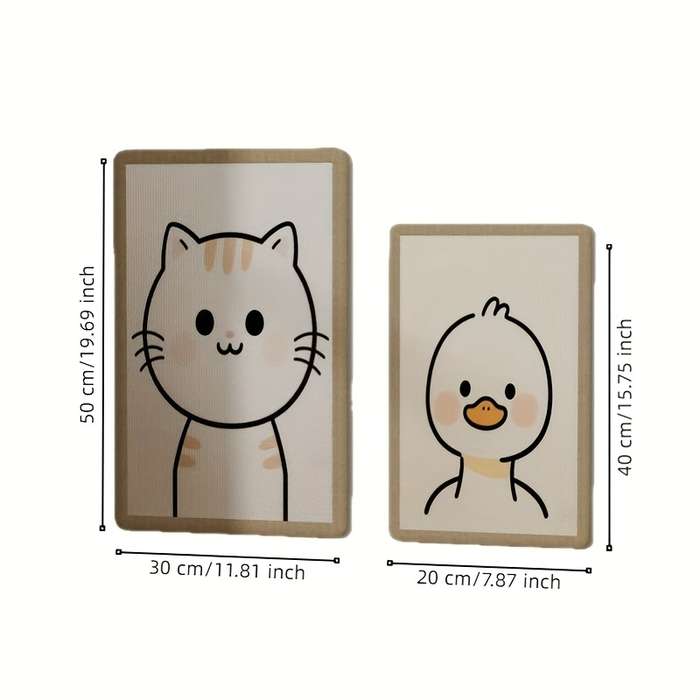 Pet Supplies Color Jute Cat Scratching Board    Minimalist Duckling Size 20 X 40Cm