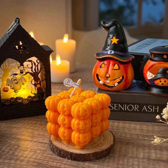 Halloween Decorations Color Green Ti Pumpkin J 0133 Orange No. 4Apple Cinnamon  Fragrance